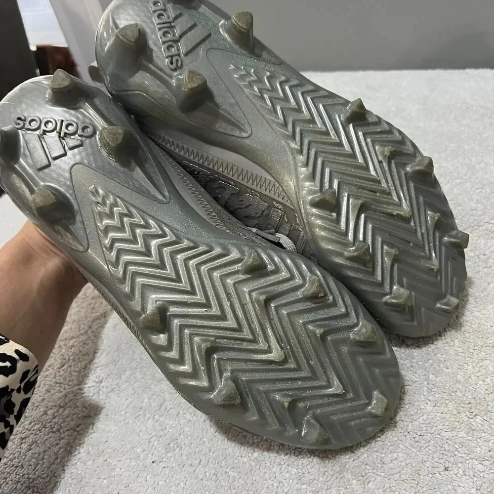 Adidas Adizero Mens Sz 9 Big Mood Silver Football Cleats GY4380